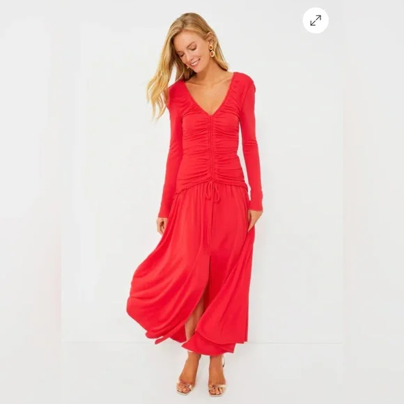FARM Rio | Dresses | Nwot Farm Rio V Neckline Ruched Red Maxi Dress Long Sleeves Size Xl | Poshmark FARM Rio | Dresses | Nwot Farm Rio V Neckline Ruched Red Maxi Dress Long Sleeves Size Xl | Poshmark